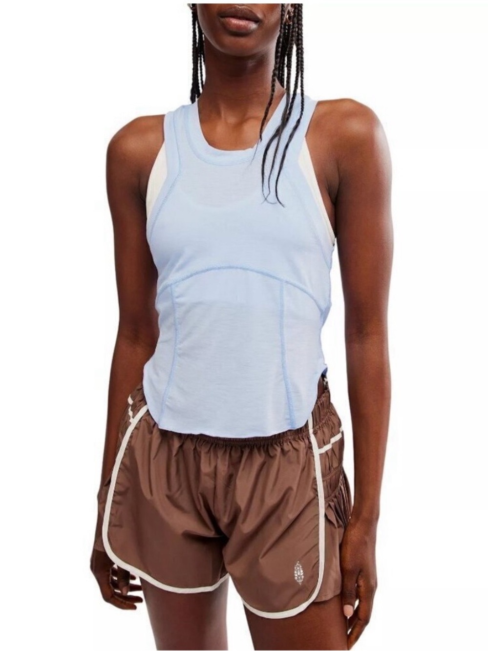FP Movement Women's Tempo Silver Lining Blue Tank Size M
